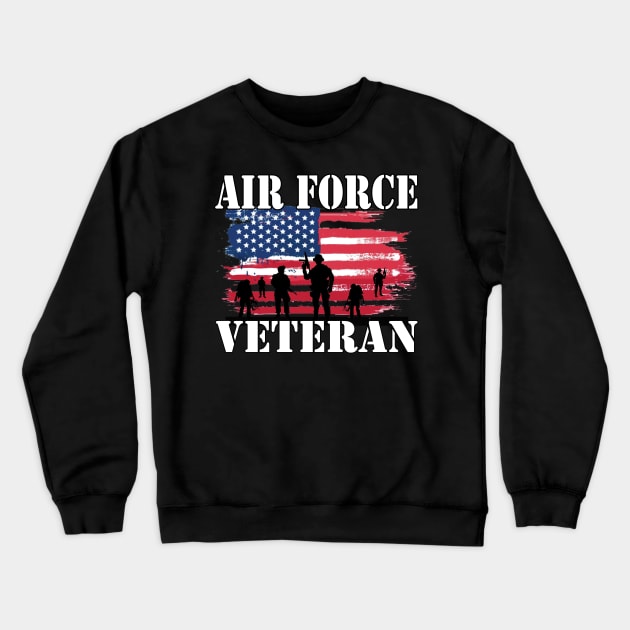 Air Force Veteran Crewneck Sweatshirt by myoungncsu